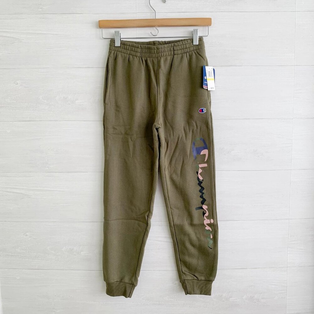 NWT Champion - Olive Green jogger, fleece pants, girls, medium